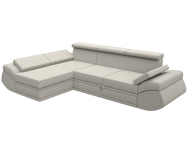 Диван угловой Лига-032 левый угол Рогожка бежевый - Вид 9