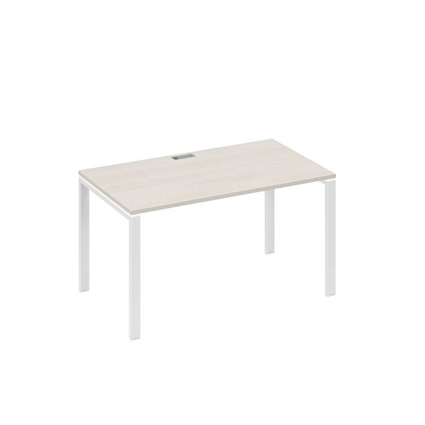 Стол письменный на металлокаркасе UNO A4 А4 Б1 024 БП дуб / металлокаркас белый - Вид 1