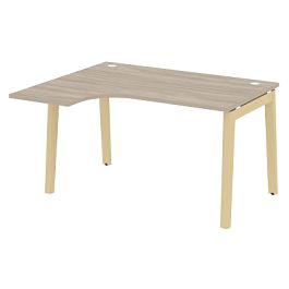 Onix Wood Стол эргономичный левый OW.SA-3 (L) Дуб аттик/Дуб светлый/Белый металл 1380*1180*750 (800/460) - Фото предпросмотра