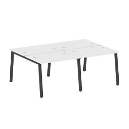 Метал Систем / Metal System Р. ст. на 4 раб. места на А-образном м/к БА.СМ-4.1 Белый/Антрацит металл 2000*1475*750 - Фото предпросмотра