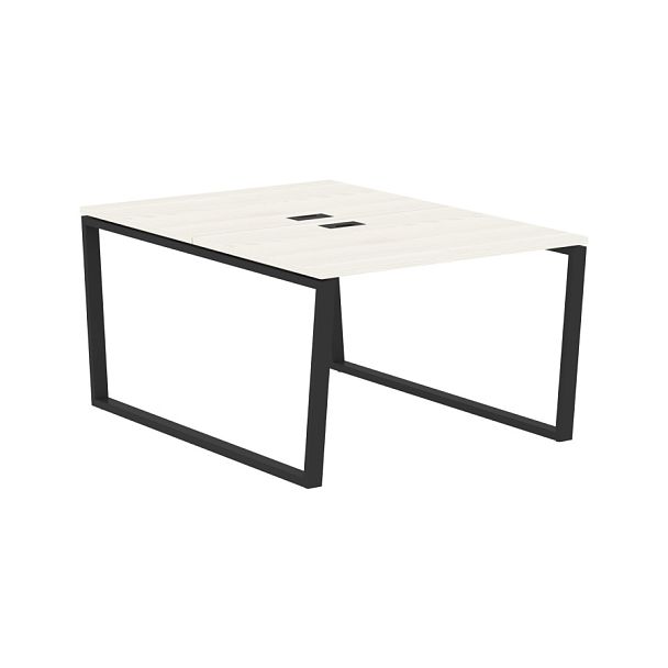 Стол 2-х местный EVWST 1116 Ясень Траун/Черный 1160х1606х750 EDIS - Вид 1