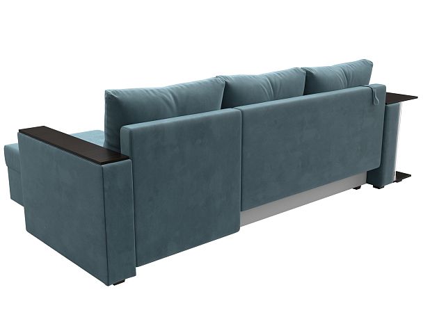 Угловой диван Атланта Лайт правый (полностью Велюр бирюзовый) - Вид 5