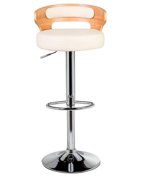 Набор 2 шт Стул барный DOBRIN FRED (натуральное дерево, кремовый) - Вид 6