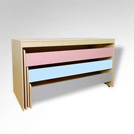 Кровать детская многоярусная Скандинавия (с тумбой) - Фото предпросмотра