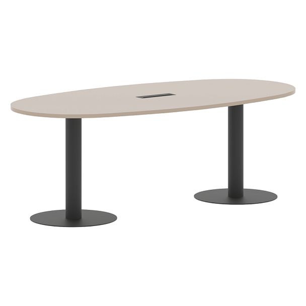 Конференц стол ПРГ-3 Мокачино/Антрацит 2200х1100х750 - Вид 1