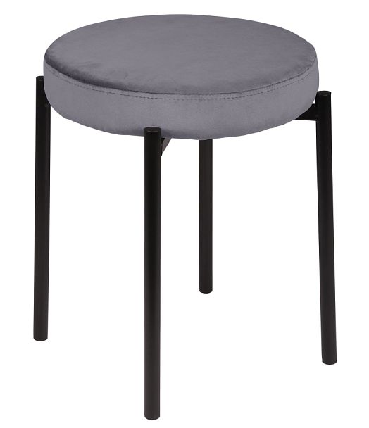 Табурет Кен, темно-серый H-15/черный - Вид 1