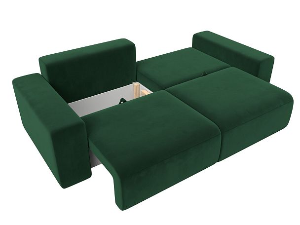 Диван прямой Лига-036 Классик Велюр зеленый - Вид 8