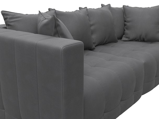 Диван прямой Лига-052 НПБ Замша серый - Вид 4