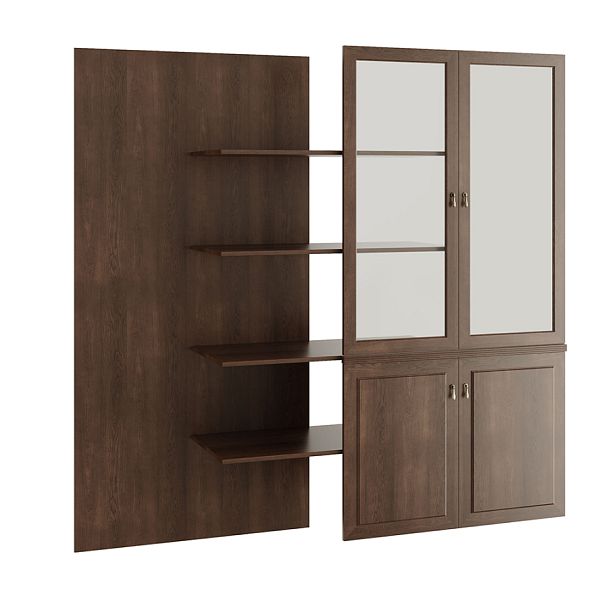 Наполнение шкафа для бумаг Ministry 99,8x51,6x196,4 дуб шоколад - Вид 1