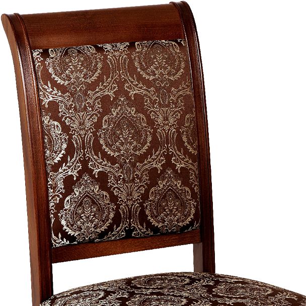 Комплект деревянных стульев с мягким сиденьем Бармс Античный орех/Темно-коричневый жаккард, 2 шт. - Вид 8