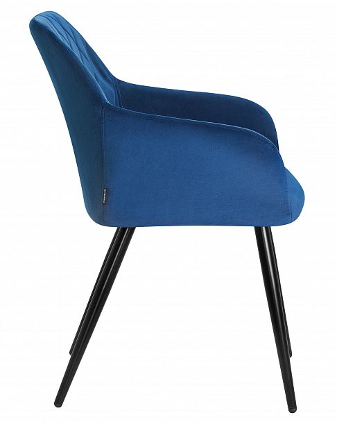 Стул обеденный DOBRIN ROBERT (черные матовые ножки, велюр V108-67 Тёмно-синий) - Вид 3