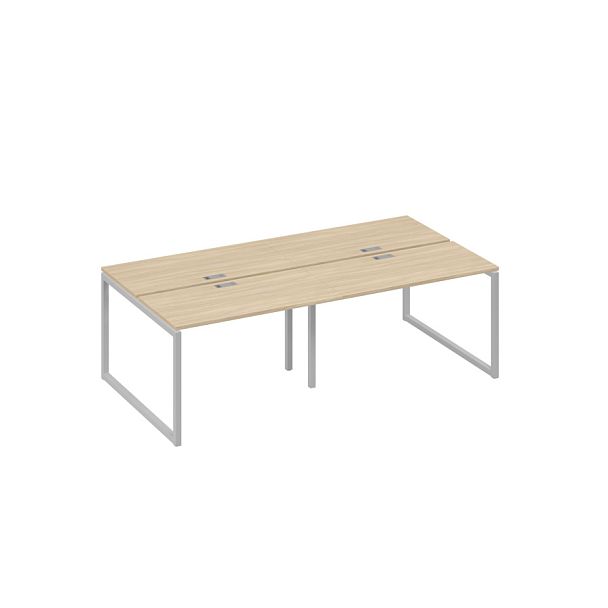 Станция 4х120 рабочая на металлокаркасе QUATTRO A4 А4 Б4 170-2 БП дуб скандинавский / металлокаркас серый - Вид 1