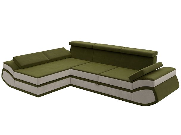 Диван угловой Лига-032 левый угол Микровельвет зеленый - Вид 9