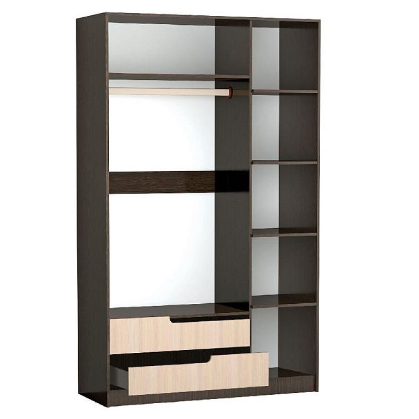 Шкаф 3-ств. Гавана (1236*2200*510) венге/дуб молочный - Вид 2