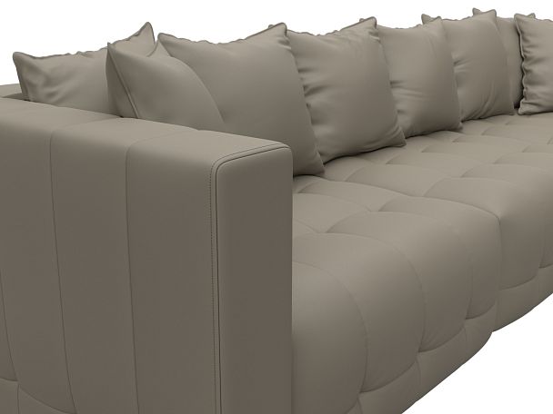 Диван угловой Лига-052 НПБ Лонг угол универсальный Экокожа бежевый - Вид 4