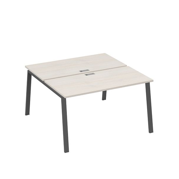 Рабочая станция на металлокаркасе TRE (2х140) A4 А4 Б3 174 БП дуб / металлокаркас антрацит - Вид 1