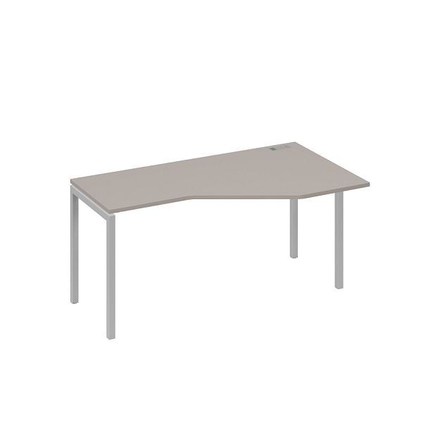 Стол эргономичный правый "Техно" на металлокаркасе DUE A4 А4 Б2 056 БП мокко премиум / металлокаркас серый - Вид 1