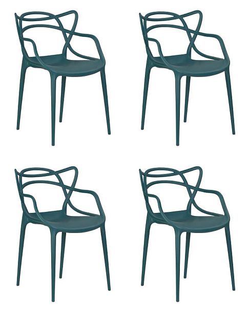 Набор 4 шт Стул обеденный DOBRIN MASTERS (морской волны (G-05)) - Вид 1