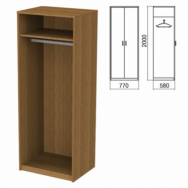 Шкаф (каркас) для одежды "Арго", 770х580х2000 мм, орех - Вид 2