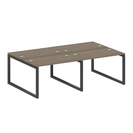 Metal System Quattro Р. ст. на 4 раб. места на О-образном м/к 50БО.СМ-4.2 Вяз/Антрацит металл 2400*1475*750 - Фото предпросмотра