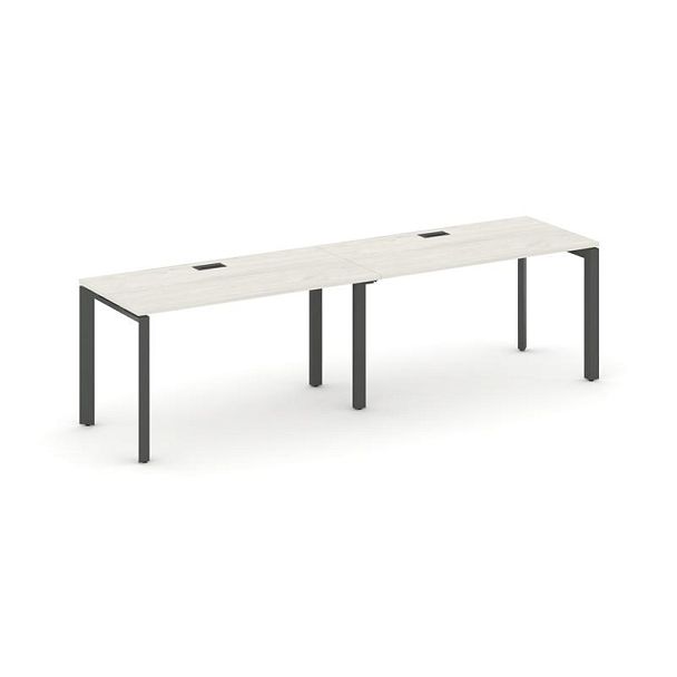 Style Project Next Рабочая станция односторонняя SN-59P.ORS-003 Дуб Наварра/Металл Антрацит/Черный Заглушка 2760*600*750 - Вид 1