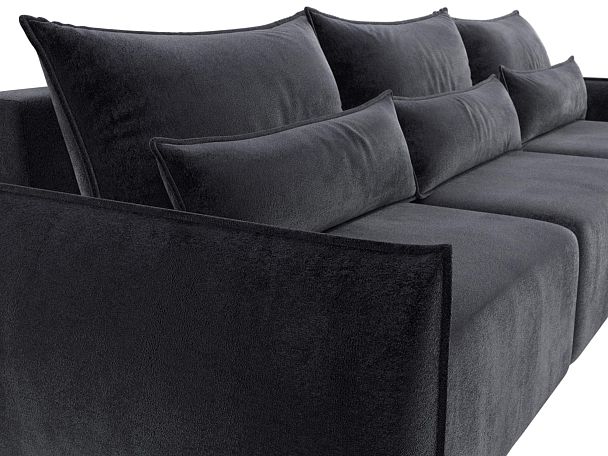 Диван прямой Лига-051 НПБ Лонг Велюр серый - Вид 4