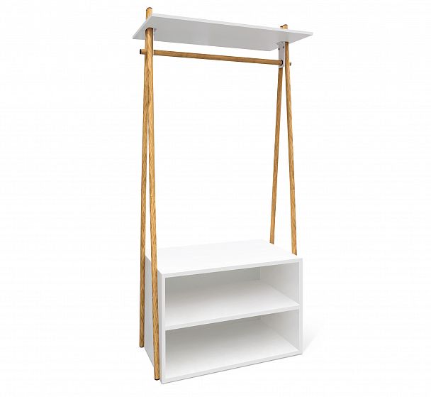 Вешалка Sheffilton SHT-HW2 белый/светлый орех - Вид 2