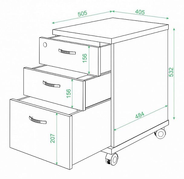 Тумбочка Домино ТС-2 Карамель - Вид 3