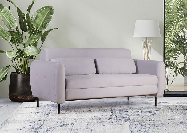 Siena диван-кровать прямой с подлокотниками, бархат 04 - Вид 4