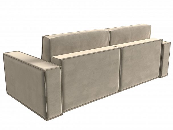 Диван прямой Куба (полностью микровельвет бежевый) - Вид 10