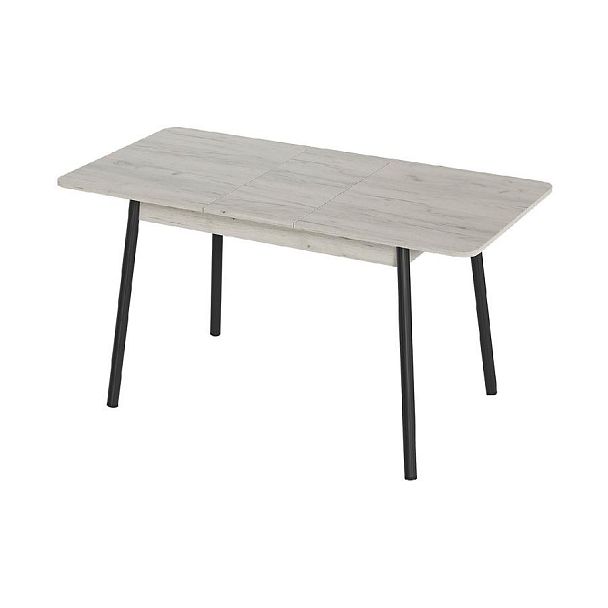 Стол Лион 2 ЛДСП (Подстолье косое черное) НЕ ВЫБИРАТЬ Дуб крафт белый - Вид 2