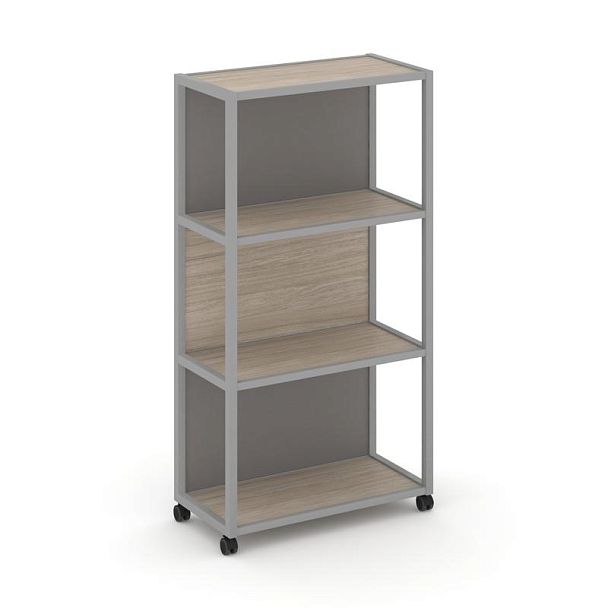 Shelf Mobile Стеллаж 4 уровня 1 секция VR.LT-STK-404.06 Дуб Аттик/Металл Серый/W-11 600*400*1523 - Вид 1