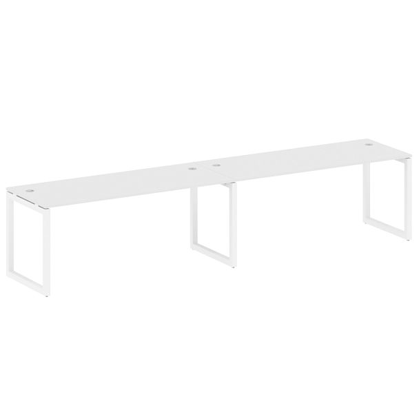 Metal System Quattro Р. ст. на 2 раб. места на О-образном м/к 50БО.СМ-2.5 Белый/Белый металл 3600*720*750 - Вид 1