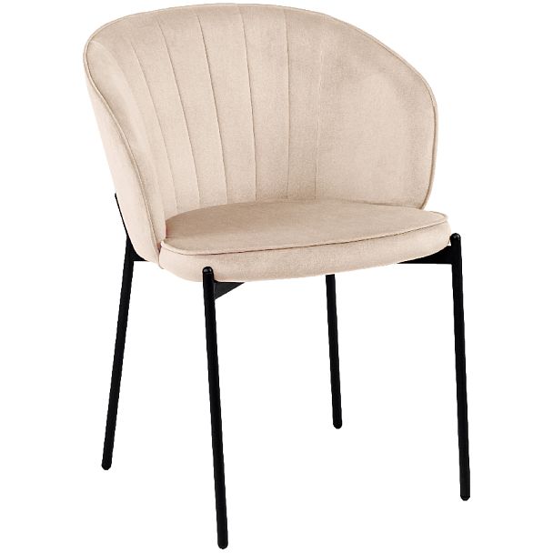 Комплект кухонных стульев Миэль кремовый велюр/черный, 4 шт. - Вид 3
