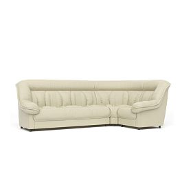 Диван угловой 3У1 Эдельвейс Ed/3y1 экокожа светло-бежевая CN1112 - Фото предпросмотра