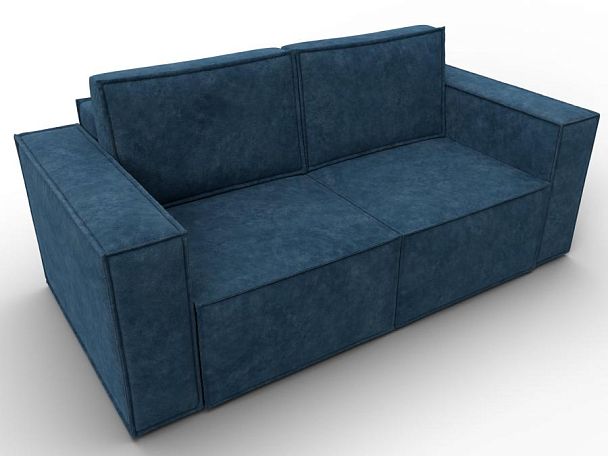 Диван прямой Куба мини Велюр синий - Вид 6