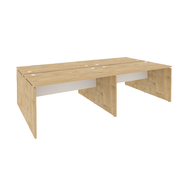 Onix Рабочая станция O.D.RS-4.3.7 Тиквуд светлый/Белый бриллиант 2760*1475*750 - Вид 1