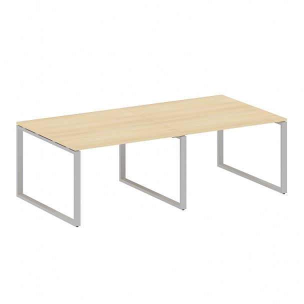 Стол для переговоров "Metal System" БО.ПРГ-2.2 акация/серый - Вид 1