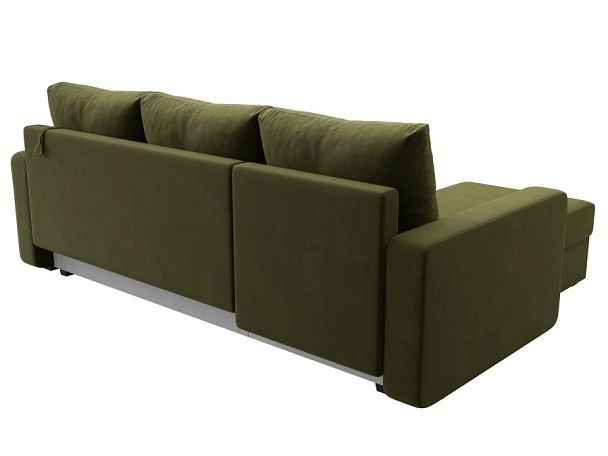 Диван угловой Ливерпуль Лайт левый угол Микровельвет зеленый - Вид 6
