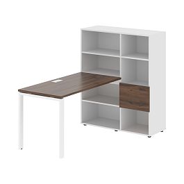 Стол-стеллаж EURST 1113 Дуб Денвер тёмный/Белый/Белый 1790х1120х1355 EDIS - Фото предпросмотра