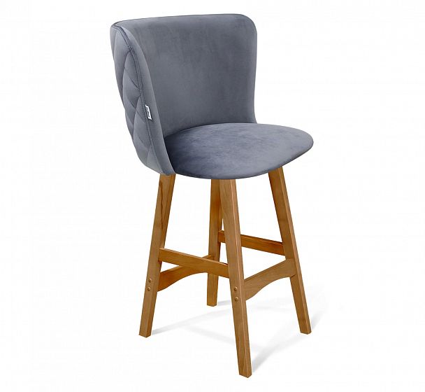 Стул барный Sheffilton SHT-ST36-3/S65 нейтральный серый/светлый орех - Вид 2