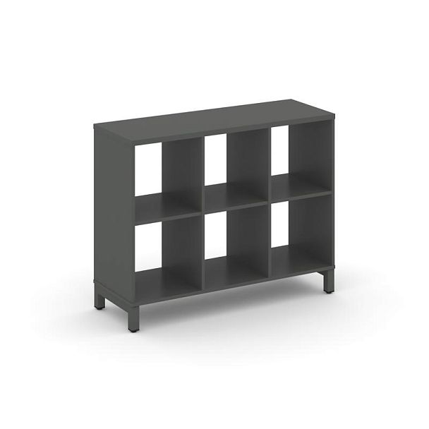 Стайл Проджект Каркас стеллажа 2 яр. SN.KS-230 Антрацит/Металл Антрацит 1121*400*881 - Вид 1