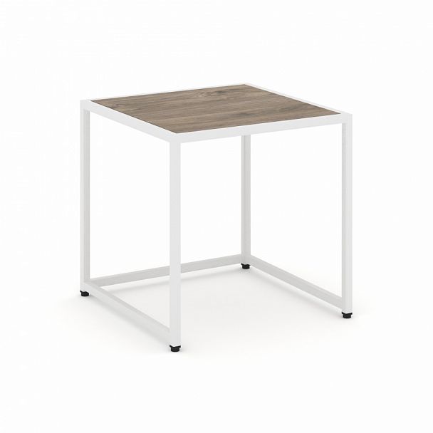 Стол журнальный "Loft" VR.L-SJK-50 Тиквуд Темный/Белый - Вид 1