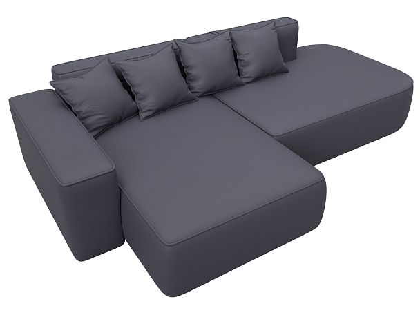 Диван угловой Лига-065 угол левый Экокожа серый - Вид 5