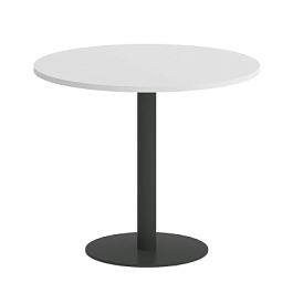 Home Office Стол круглый VR.SP-5-90.1 Белый бриллиант/Антрацит металл 900*900*753 - Фото предпросмотра