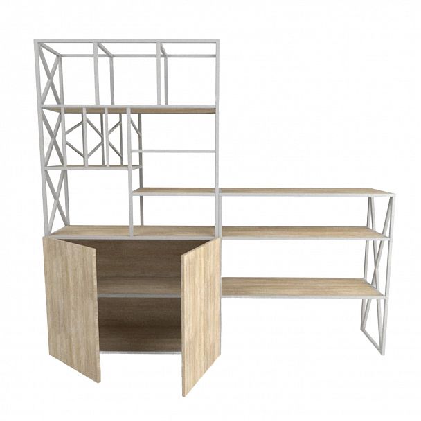 Стеллаж + стол для офиса Лофт №1 - Вид 3