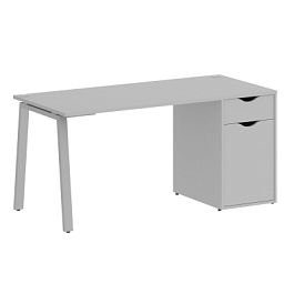 Home Office Стол письменный VR.SP-3-158.1.A Серый/Серый металл 1580*720*750 - Фото предпросмотра