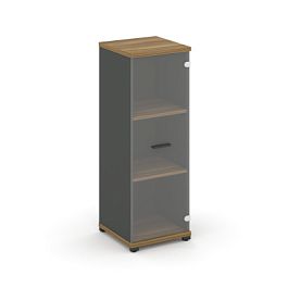 Concept Шкаф 1 узкая секция, 3 ниши CN.STU.E-316 SP A Сандал Янтарный/Антрацит/Металл Антрацит/Прозрачный 420*420*1186 - Фото предпросмотра