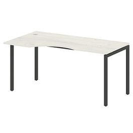 Metal System Quattro Стол криволинейный левый на П-образном м/к 40БП.СА-1 (L) Дуб наварра/Антрацит металл 1600*900*750 - Фото предпросмотра