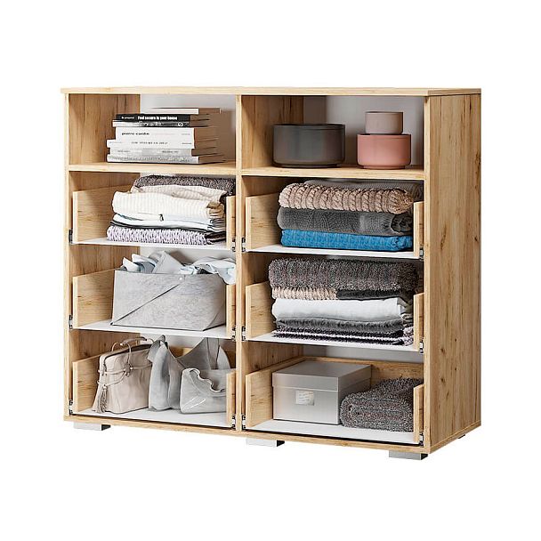 Комод "Азаро" крафт/белый глянец - Вид 2